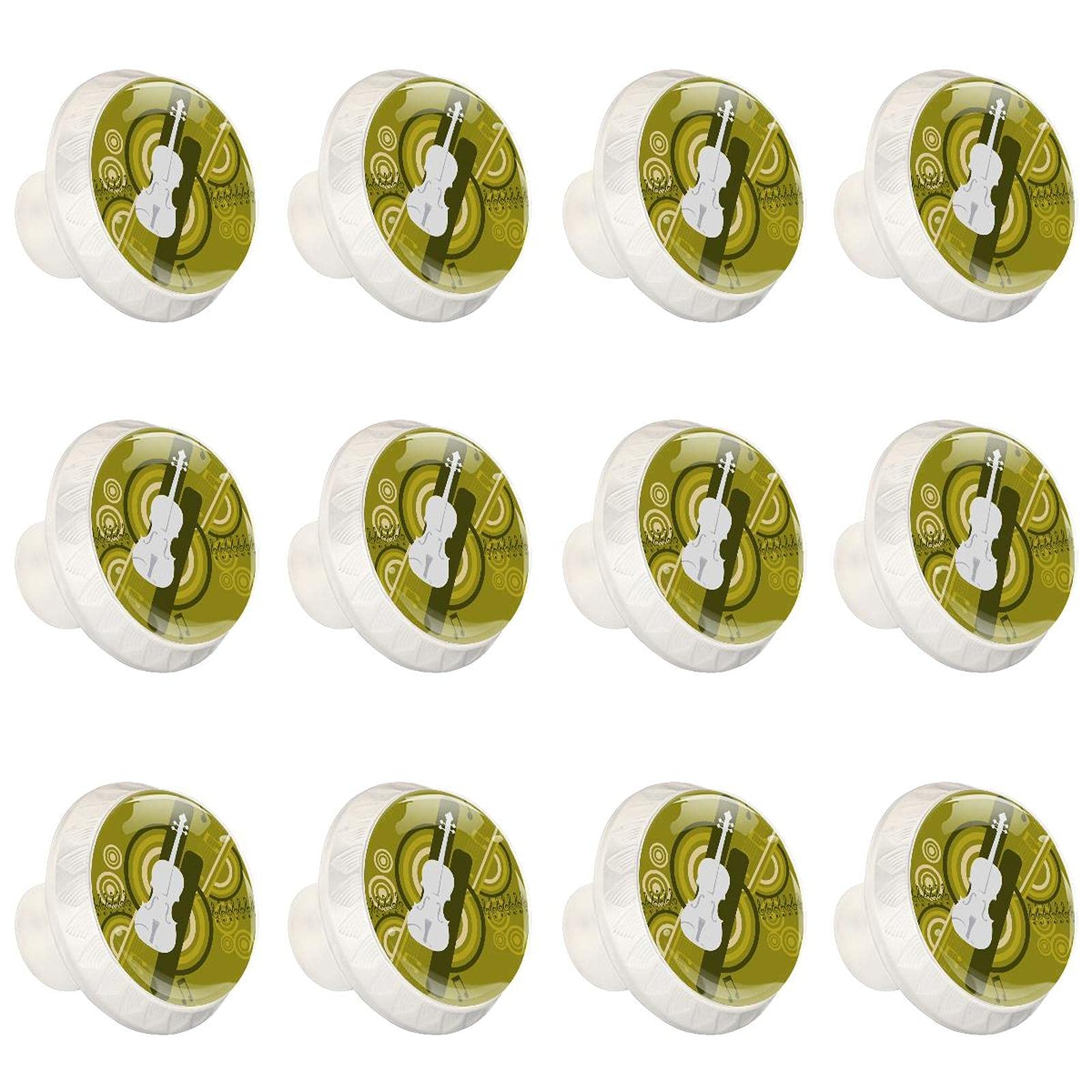 Boutons de placard guitare en lot de 12 poignées décoratives rondes de haute finition
