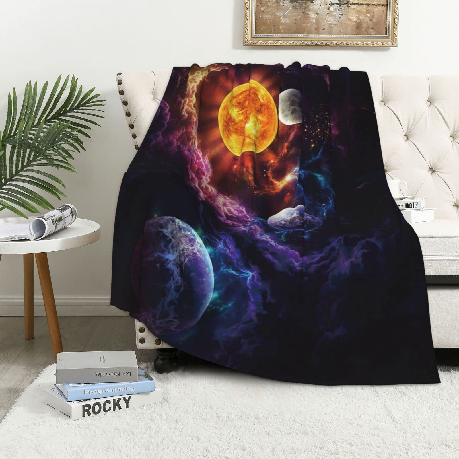 Couverture polaire galaxie pour canapé et lit : l'accessoire cocooning de vos soirées