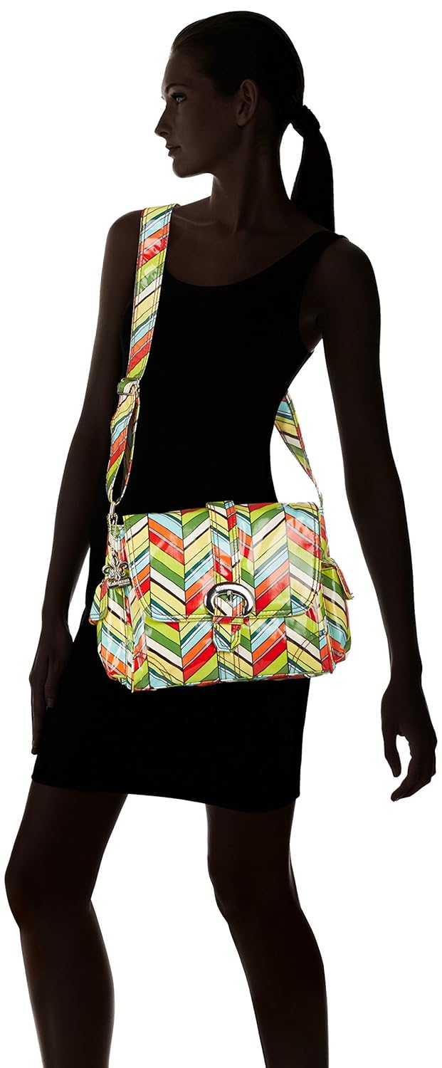 Kalencom Midi Coated Diaper Buckle Bag, Rainforest
