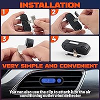 Vista 5 de Reloj de tiempo de coche Termómetro de coche Smart LED Digital Display Termómetro electrónico con retroiluminación