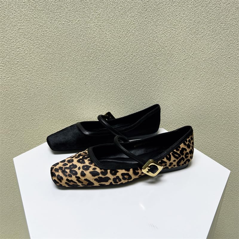 Leopard Print Shoes Women Mary Jane Flats Summer Shoes for Women 2024 Y2k Shoes Ballet Flats2