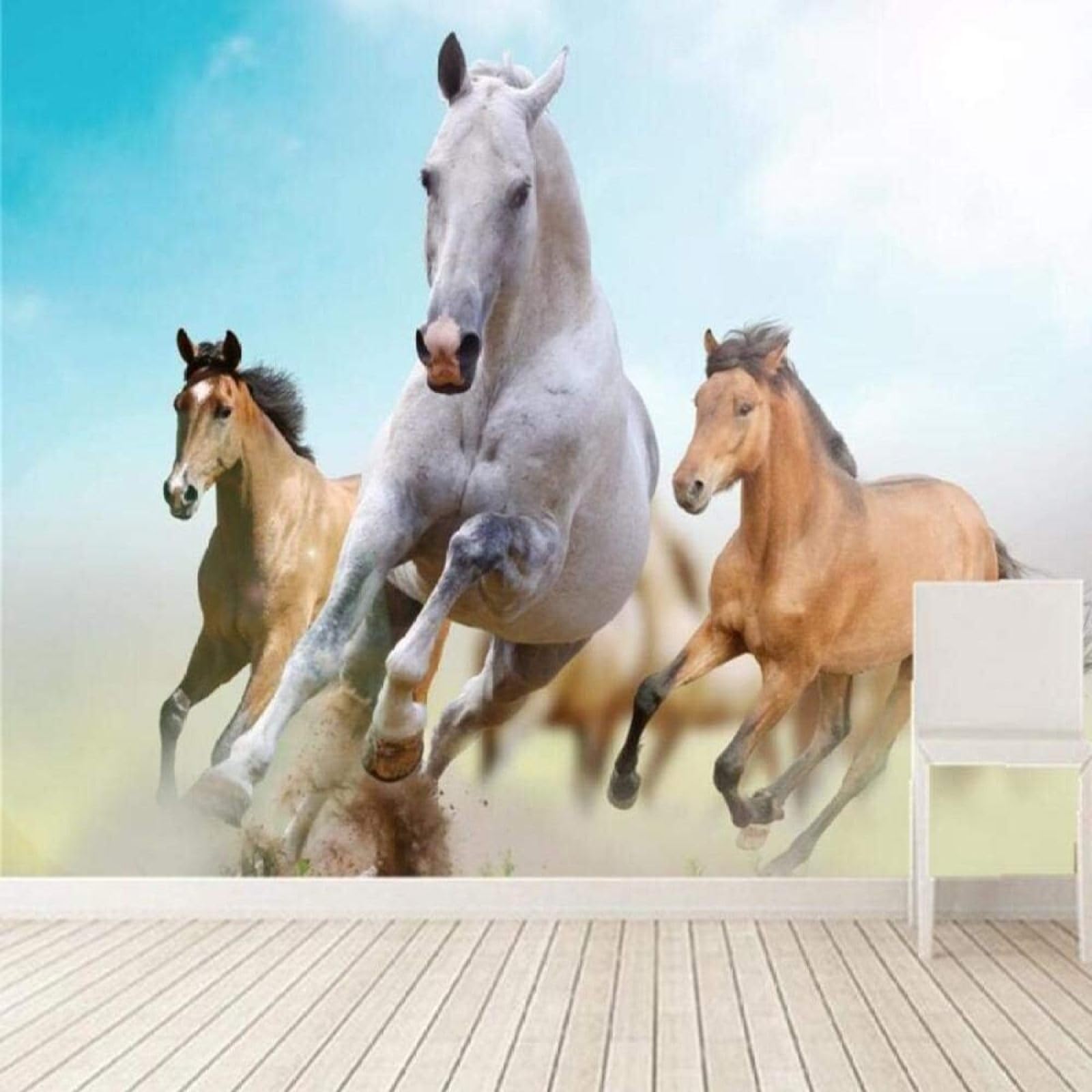 Papel pintado 3D hermoso cielo azul mural decorativo minimalista para sofás y cocina