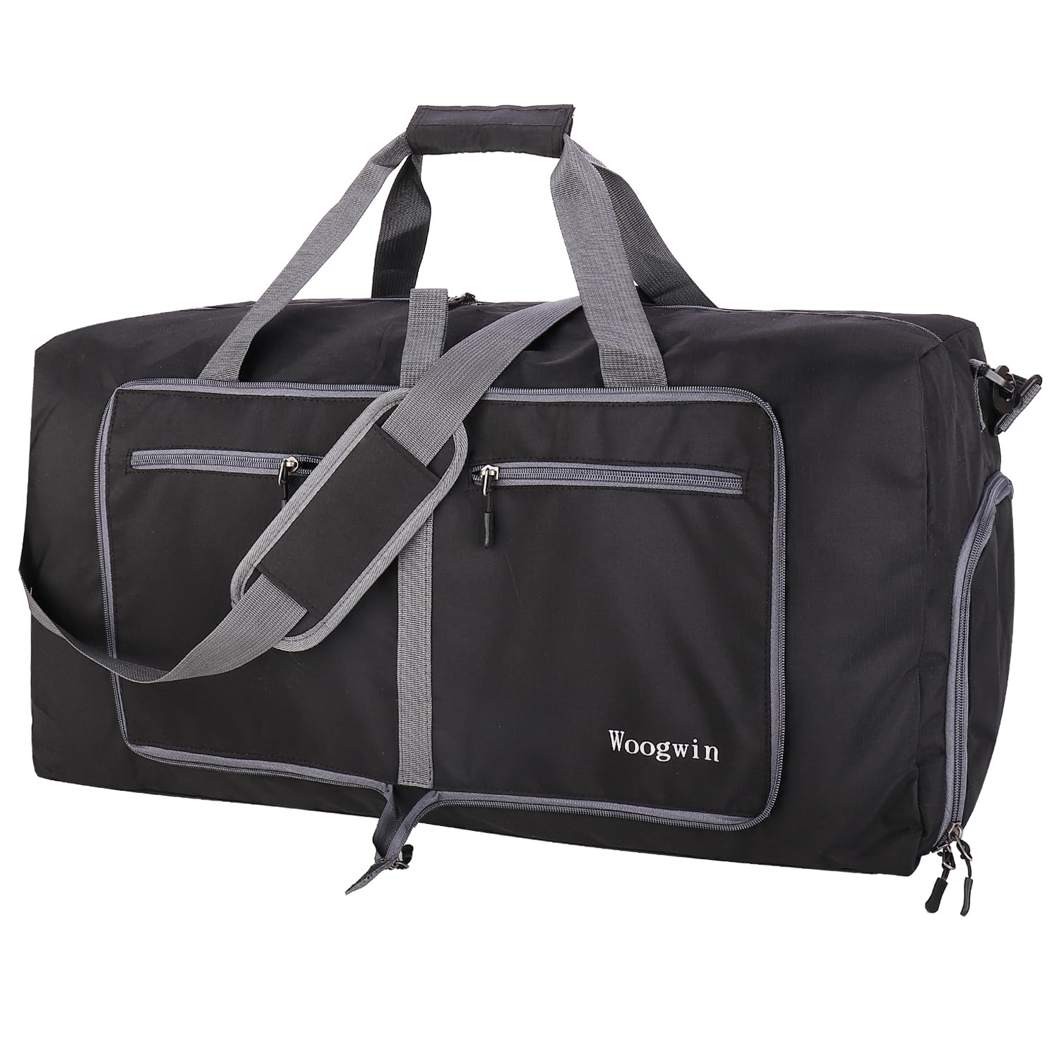 Woogwin Travel Duffel Bag Large Foldable Waterproof Overnight Bag for Beach Swim Bags Pool Sports Gym, 60L SnowBlack, Large Duffle Bags — image 1