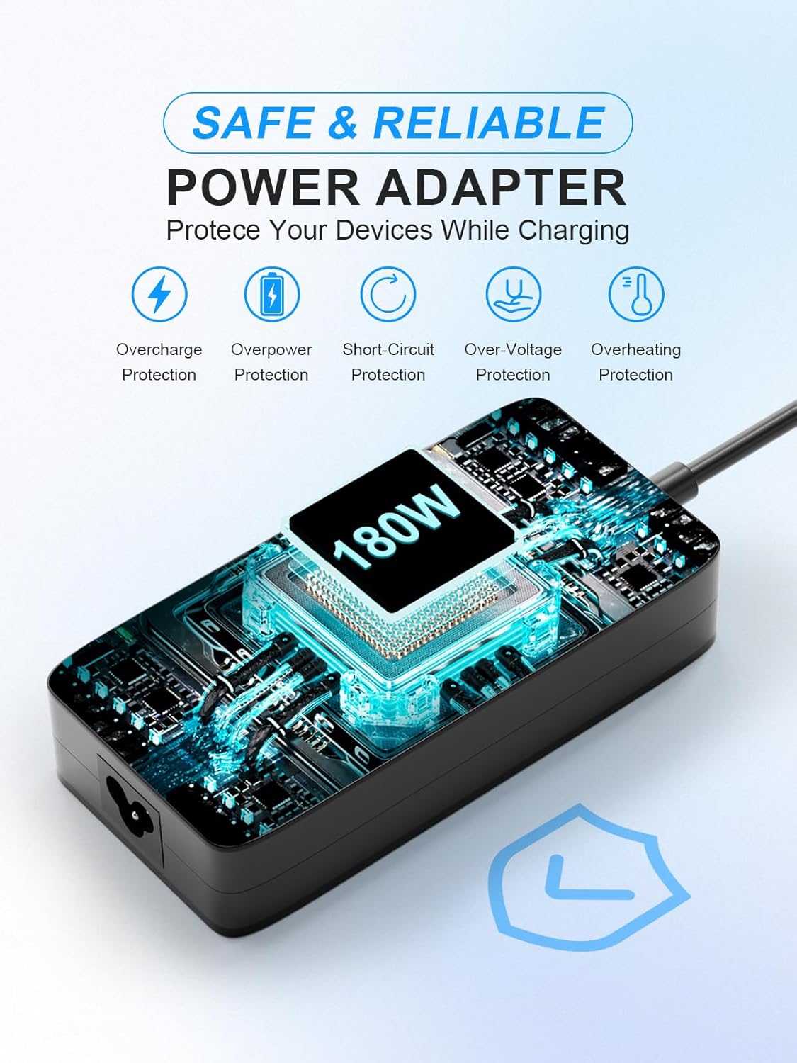 Replacement 180W AC Charger for Jackery Explorer 1000, 880 Portable Power Station, 24V 7.5A Adapter with 7.9 * 5.5mm Tip