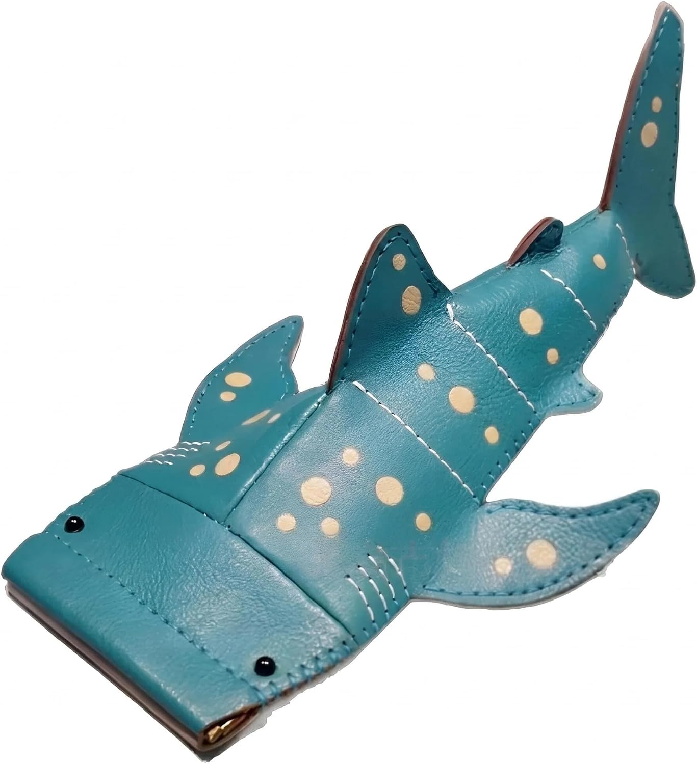 Cute shark-shaped glasses case birthday gift bluish white