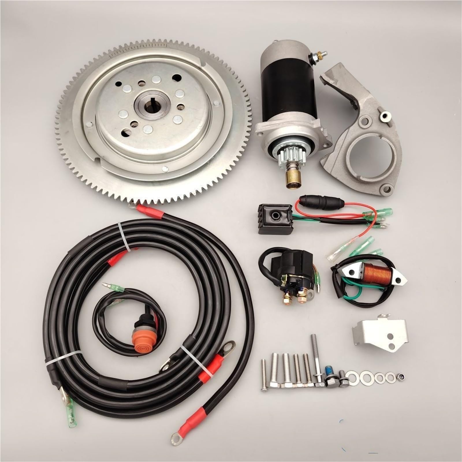 Adecuado for Yamaha Hidea Parsun 2 tiempos 25/30 HP Motor fueraborda Hélice Conversión Kit de arranque eléctrico Kit de arranque eléctrico