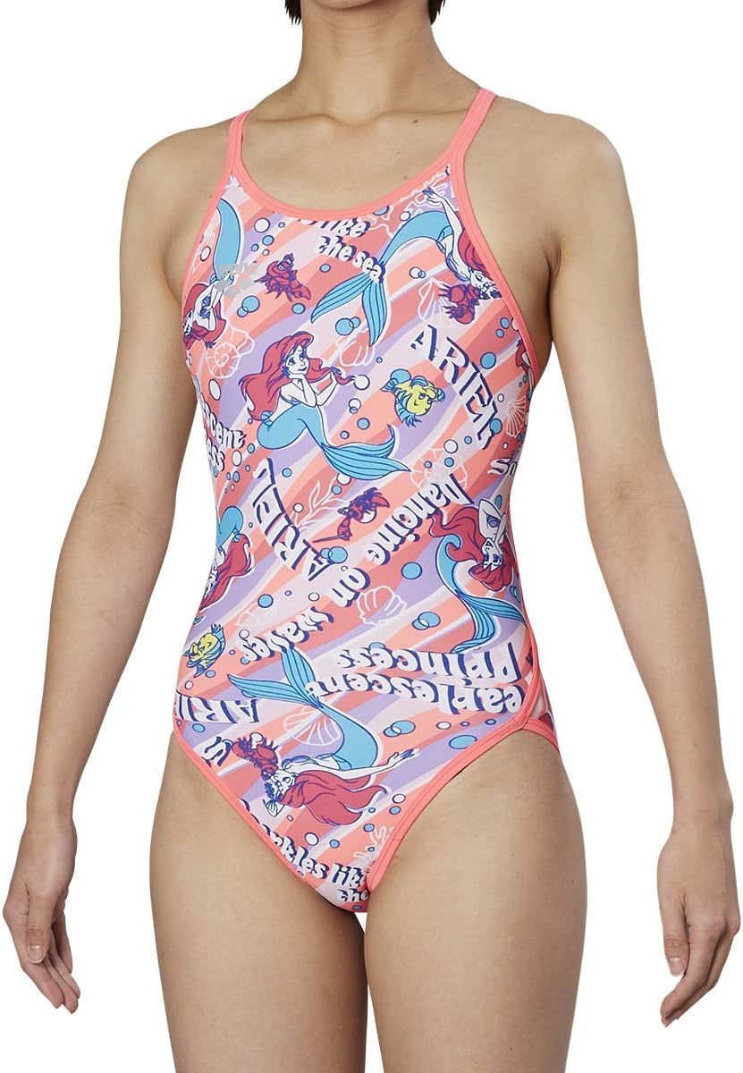 Amazon Arena アリーナ ディズニー水着 リトルマーメイド レディースジュニア Dis 9355wj Pnk ピンク ピンクk ピンク R140 Arena アリーナ レディースフィットネス 競泳水着