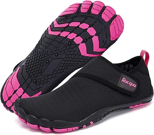 Racqua Zapatos de agua sin cordones para hombre y mujer, de secado rápido, ligeros, para playa, natación, piscina, senderismo, deportes