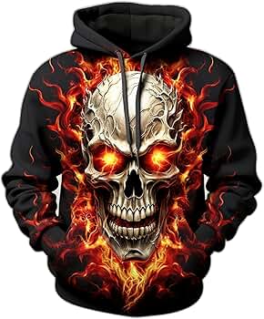 ThugClub スカルプリントパーカー