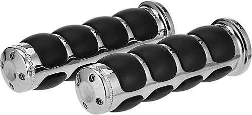 Kuryakyn 6241 Empuñaduras de manillar ISO Premium para acelerador y embrague ajuste universal para motocicletas con barras de 78" de diámetro,