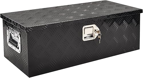 Miniatura 12 de Caja de herramientas de aluminio resistente de 39 pulgadas, caja de herramientas para cama de camión, automóvil, para exteriores, caja de