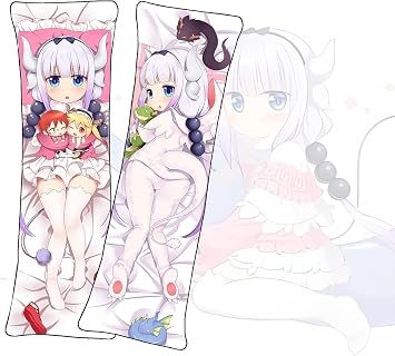 Anime Body Pillowcase Cosplay Miss Kobayashi's Dragon Maid Kanna Kamui 01 Dakimakura Long Hugging Pillow Cover High Definition Double Sided Print Luxury Bedding Decor for Gaming Room Lounge Bedroom