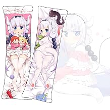 Anime Body Pillowcase Cosplay Miss Kobayashi's Dragon Maid Kanna Kamui 01 Dakimakura Long Hugging Pillow Cover High Definition Double Sided Print Luxury Bedding Decor for Gaming Room Lounge Bedroom