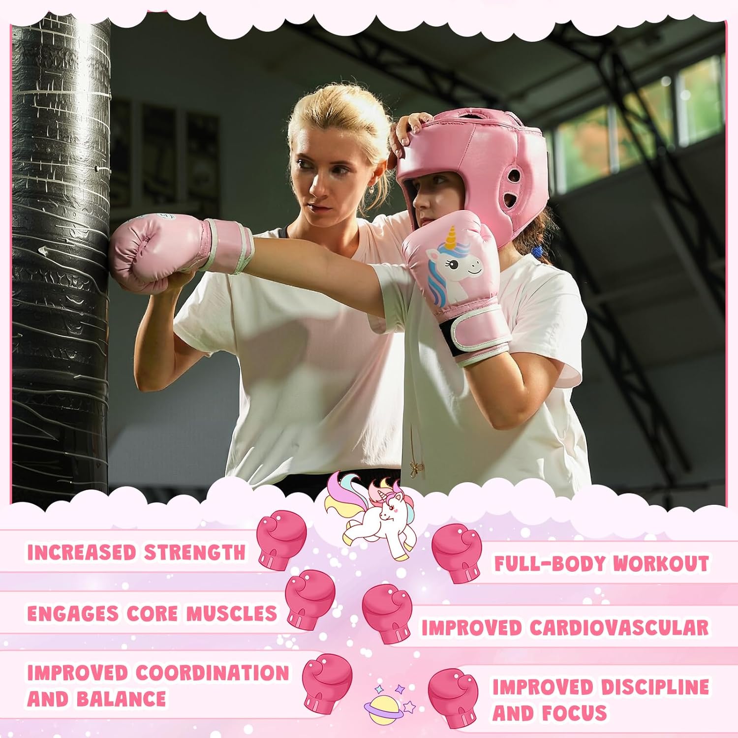 2 Pair 4oz Boxing Gloves for Kids Boxing Gloves for 3-12 Toddler Youth Boy Girl Wrestling Sparring Punching Bag Taekwondo Kick Muay Thai BJJ Training