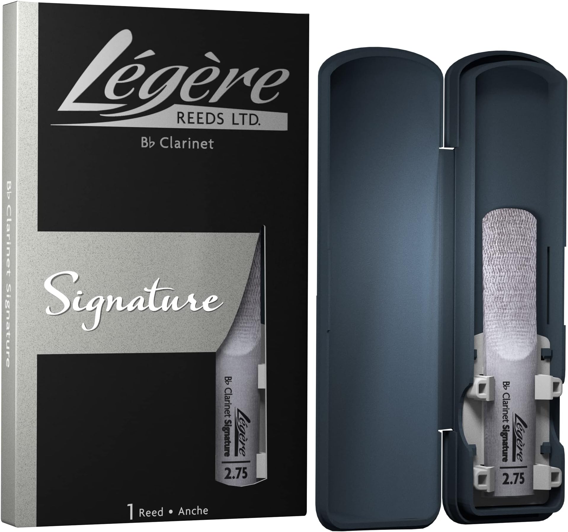 Légère Reeds - Bb Clarinet Reed, Signature, Strength 2.75 (BBSS2.75) - Premium Synthetic Woodwind Reed