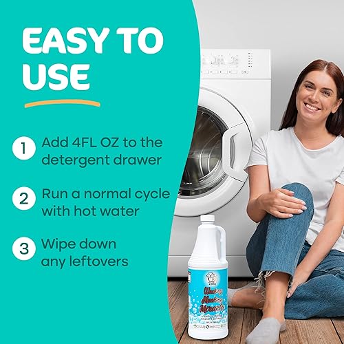 Miniatura 4 de Sunny & Honey Limpiador y desodorante líquido para lavadora  Limpiador de lavadora de carga superior y frontal  Desodorante de lavadora de 32 onzas
