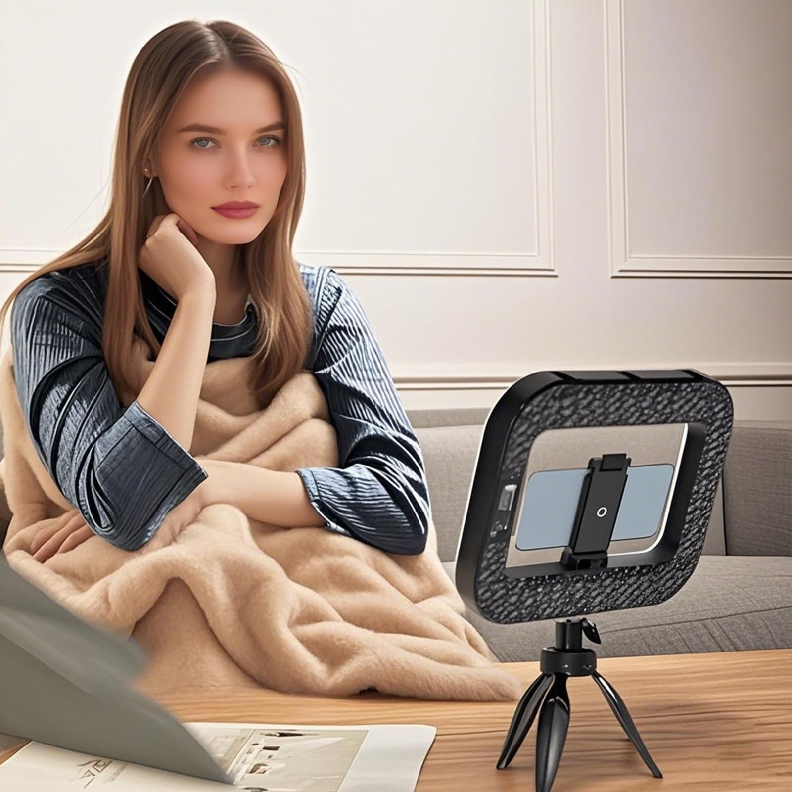 Luce ad anello per fotografia anti-shake ergonomico palmare fotocamera