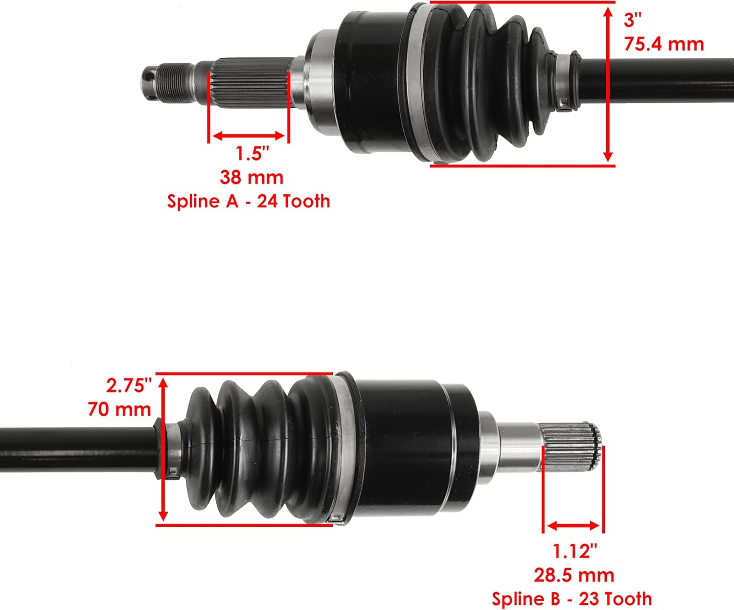 Caltric Front Right CV Joint Axle Compatible with Honda MUV700 Big Red 700 4X4 2009 2010 2011-2013