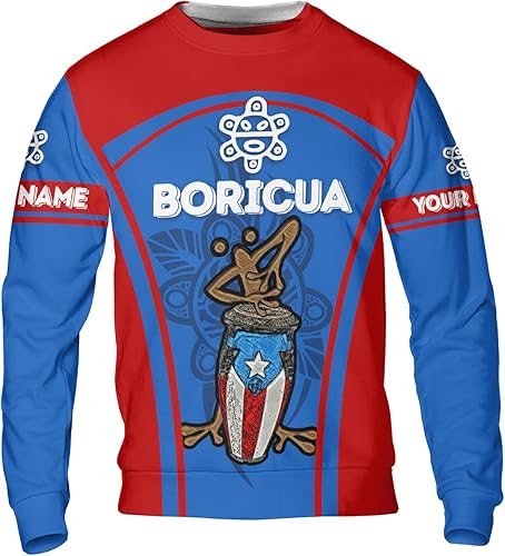 Miniatura 5 de AOVL - Camisetas con nombre personalizado de Puerto Rico en 3D, camiseta de bandera de Puerto Rico para hombres y mujeres, S-5XL con bandera