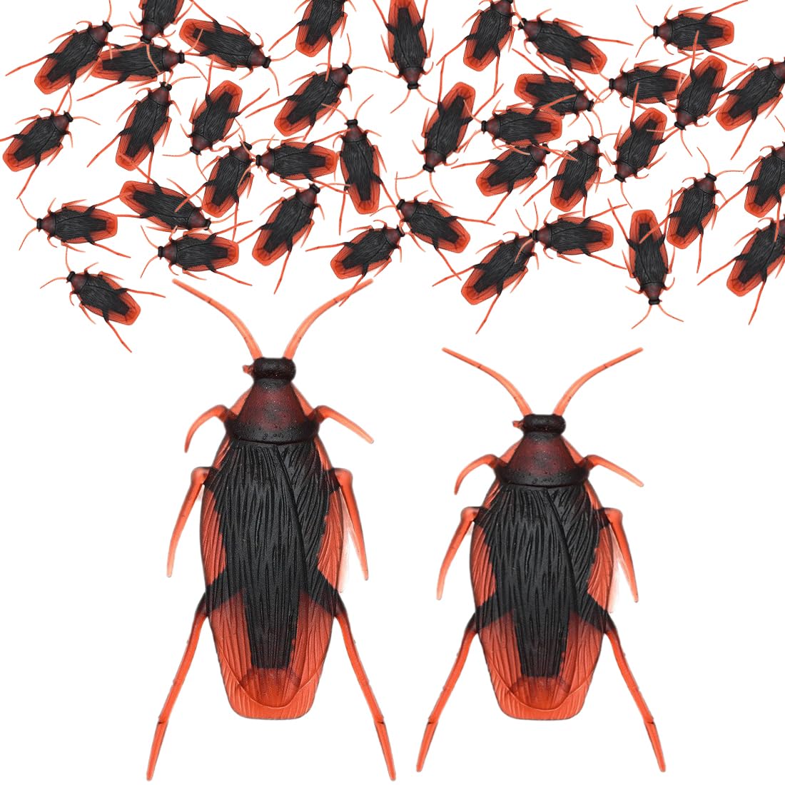40 Scarafaggi Finti Realistici – Insetti Scherzo In PVC, Dimensioni 7 Cm, Per Halloween E Feste Horror