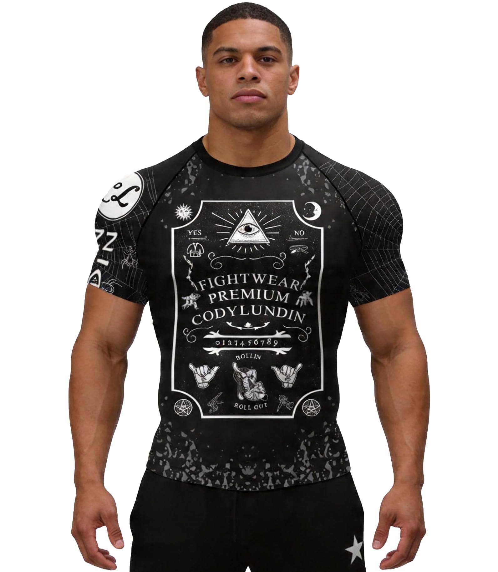 Red Plume Men's Fitness Shirt Sonic Compression Short Sleeve Sports T-Shirt Quickly Dry