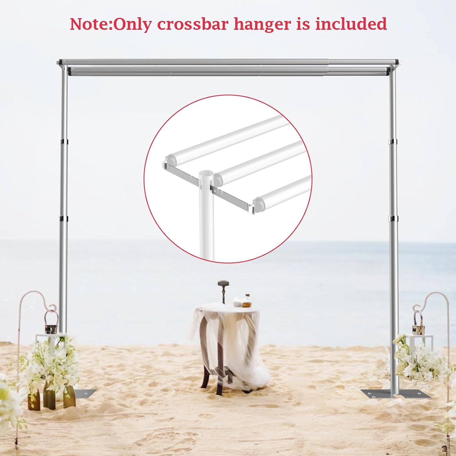 EMART 9in Adjustable Crossbar Hanger for Pipe and Drape Stand, Backdrop Curtain & Background and Wedding Decor -2 Pcs