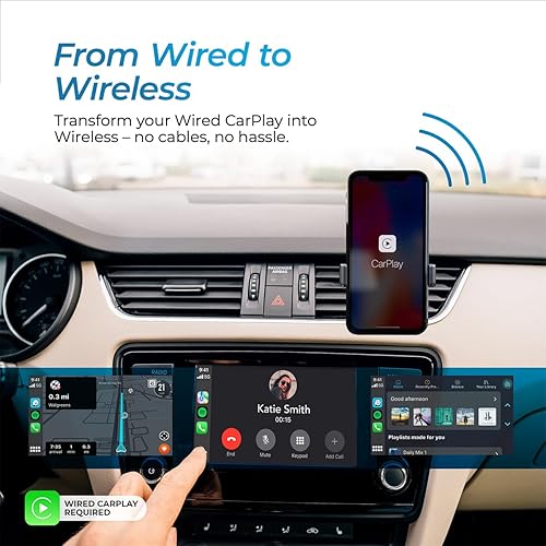 Miniatura 2 de AutoSky Adaptador inalámbrico CarPlay 2025 Pro Edition - Adaptador inalámbrico CarPlay más rápido y compacto de fábrica con cable CarPlay Cars -