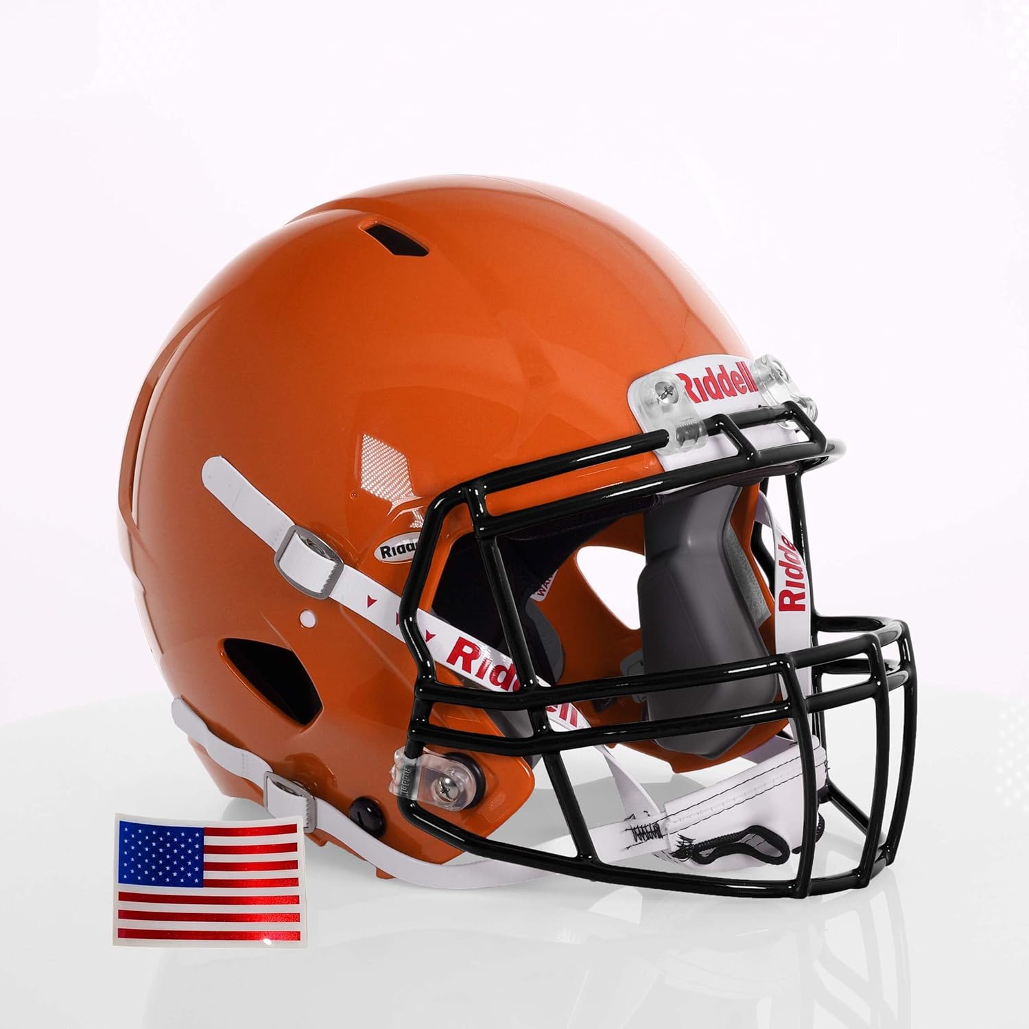 Riddell Speed Victor I - Youth w/Black S-2BD-HS4 Small + US Helmet Flag Decal - Green Gridiron