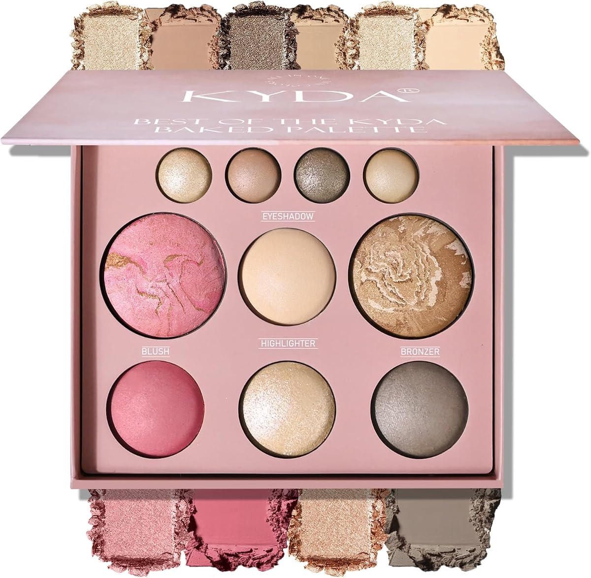 Best Of The Baked Makeup Palette for Older Women, 10 Colors Full Size | High Pigmented,2 Bronzer,2 Blush,2 Highlighters,4 Eyeshadow, for Mature Skin,Travel-Friendly