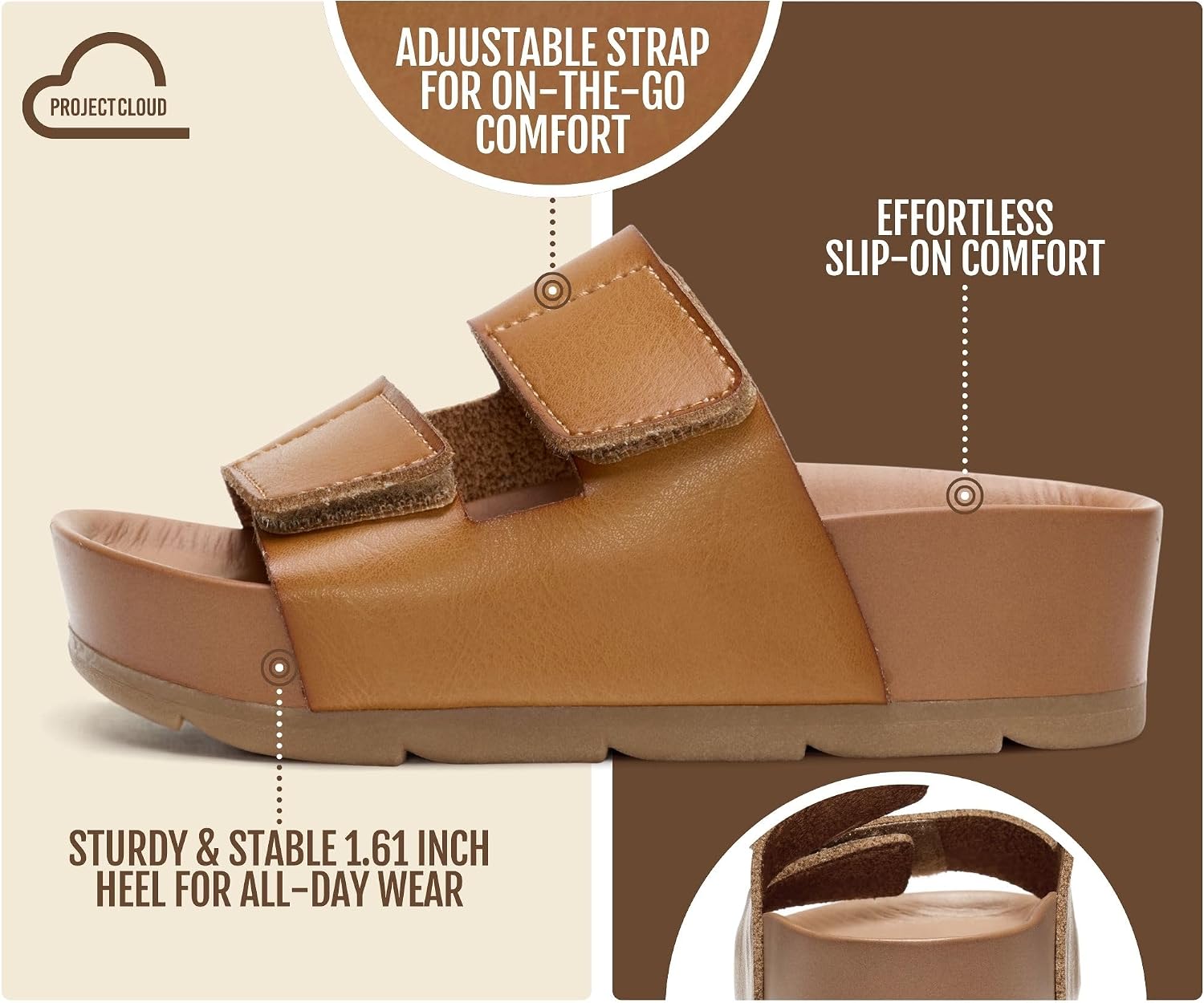 Project Cloud Girls Sandals with Adjustable Buckle Wedge Sandals 2026 image 4