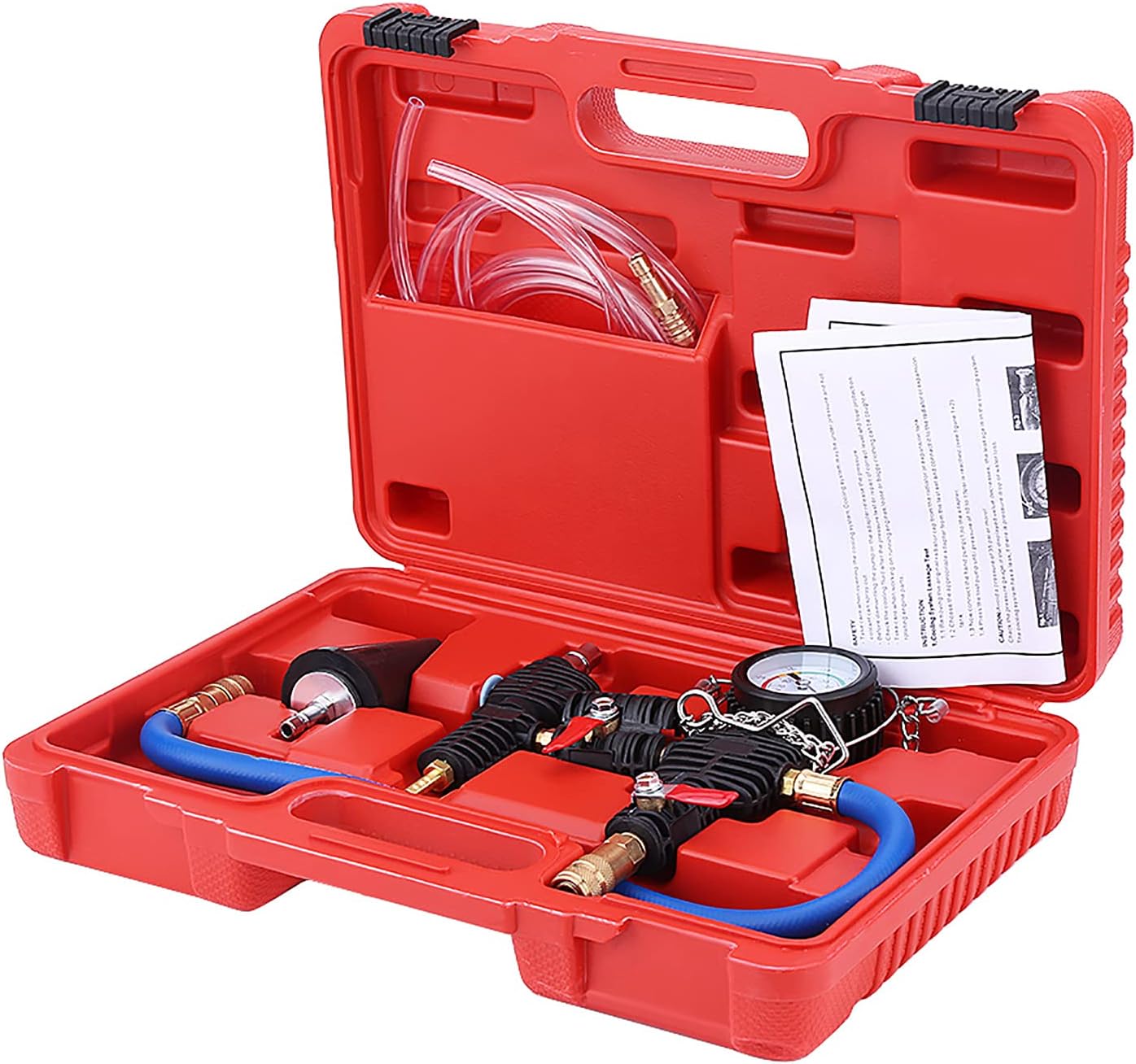 RiToEasysports Cooling System Refill Tool, Fast Radiator Coolant Air Removal Vacuum Purge Kit Plastic Metal for Cars Trucks SUVs