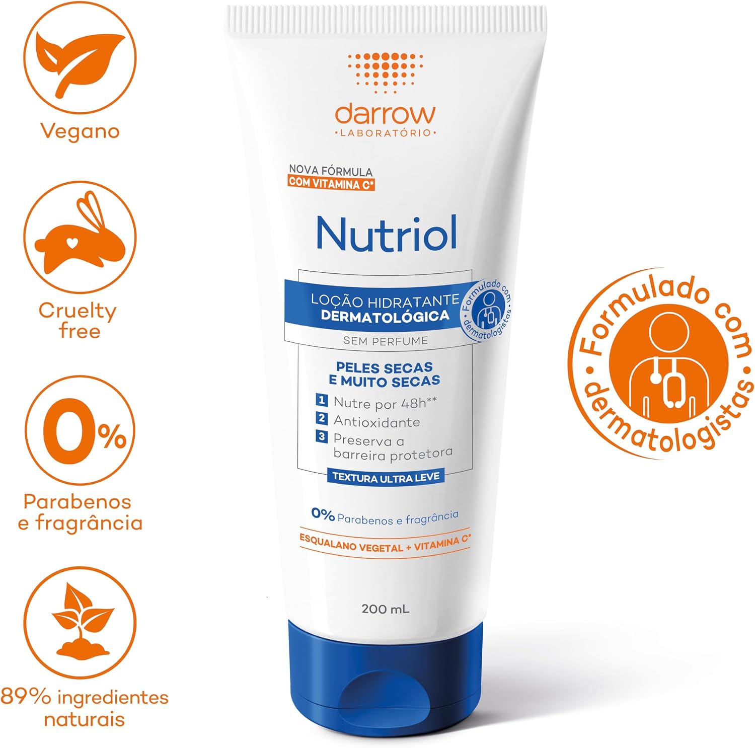 Darrow Nutriol Loção Hidratante - Sem Perfume 400ml