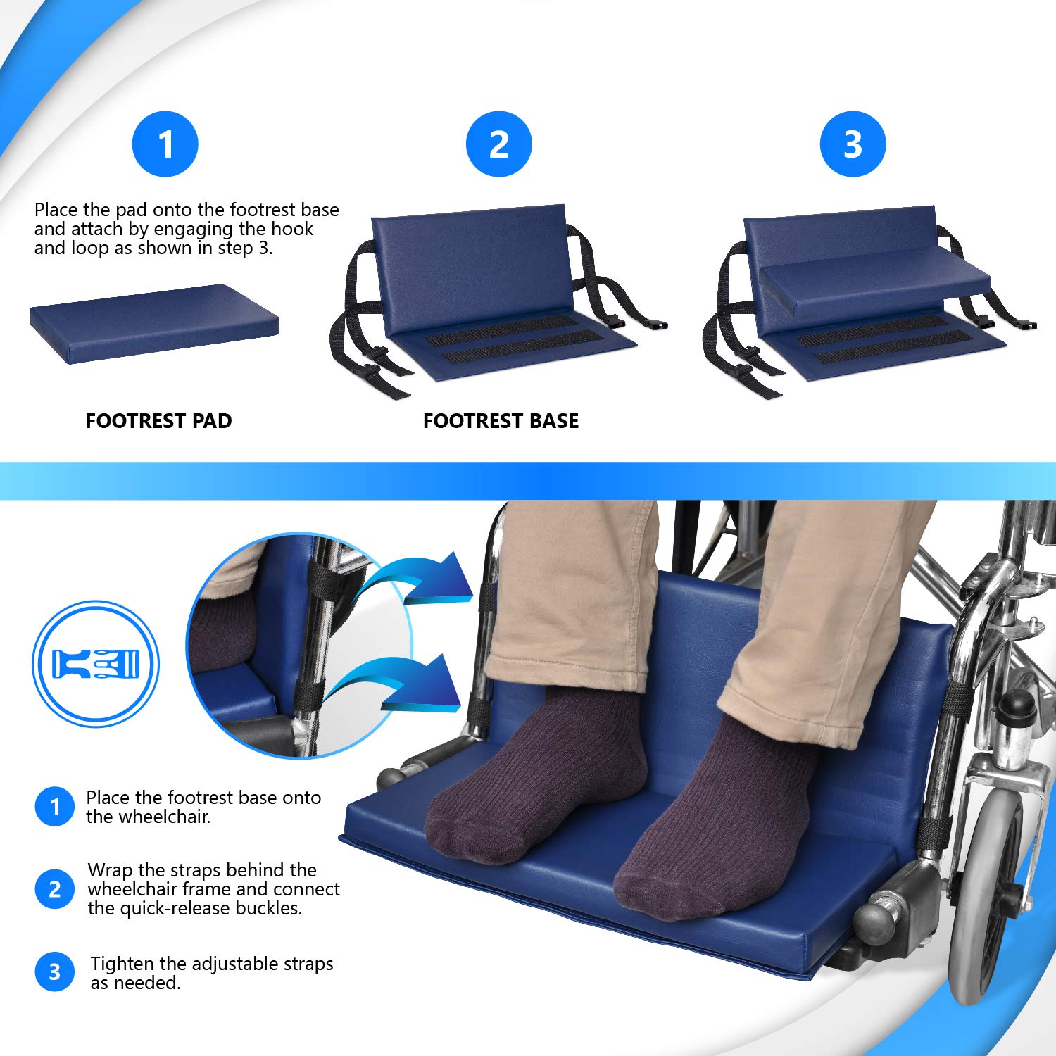 Coussin Repose-Pieds à Mémoire De Forme – Extendeur Pour Fauteuil Relax, Confort Dos Et Jambes, Coussin Pieds Ergonomique