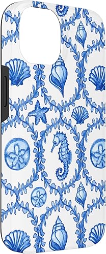 Miniatura 6 de Funda para iPhone 1212 Pro Coastal Granddaughter Blue Shells Starfish Seahorse Preppy