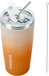 BJPKPK 20 oz Tumbler Stainless Steel Vacuum Insulated Tumblers Cup with Lid and Straw,Red