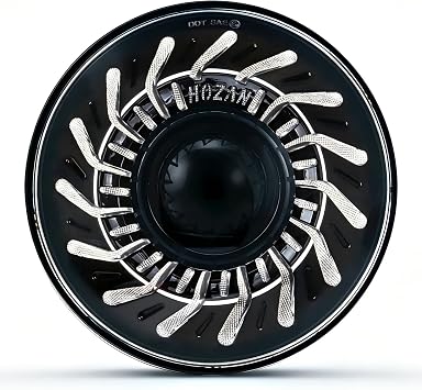 7inch LED Chrysanthemum Petal DRL Motorcycle Headlight Compatible with Street Glide, Softail Heritage, Road King, Electra Glide
