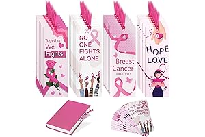60PCS Breast Cancer Awareness Bulk Items Bookmarks