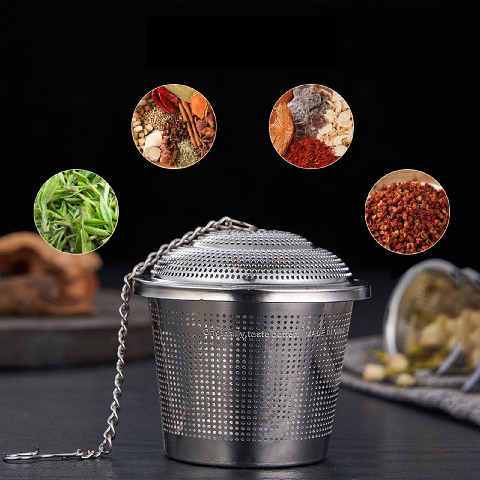 Boule Filtre à Assaisonnement Infuseur À Thé En Métal Alimentaire Avec