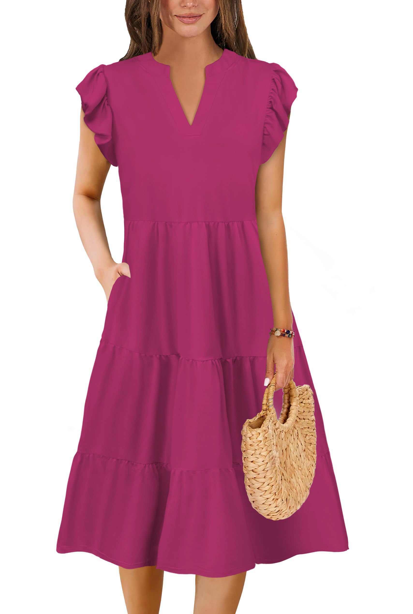 Summer Dresses for Women 2026 Elegant Classy Casual Plus Size Spring Midi Fashion Dress S-XXL