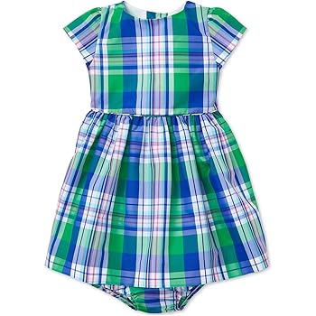 ralph lauren plaid taffeta dress