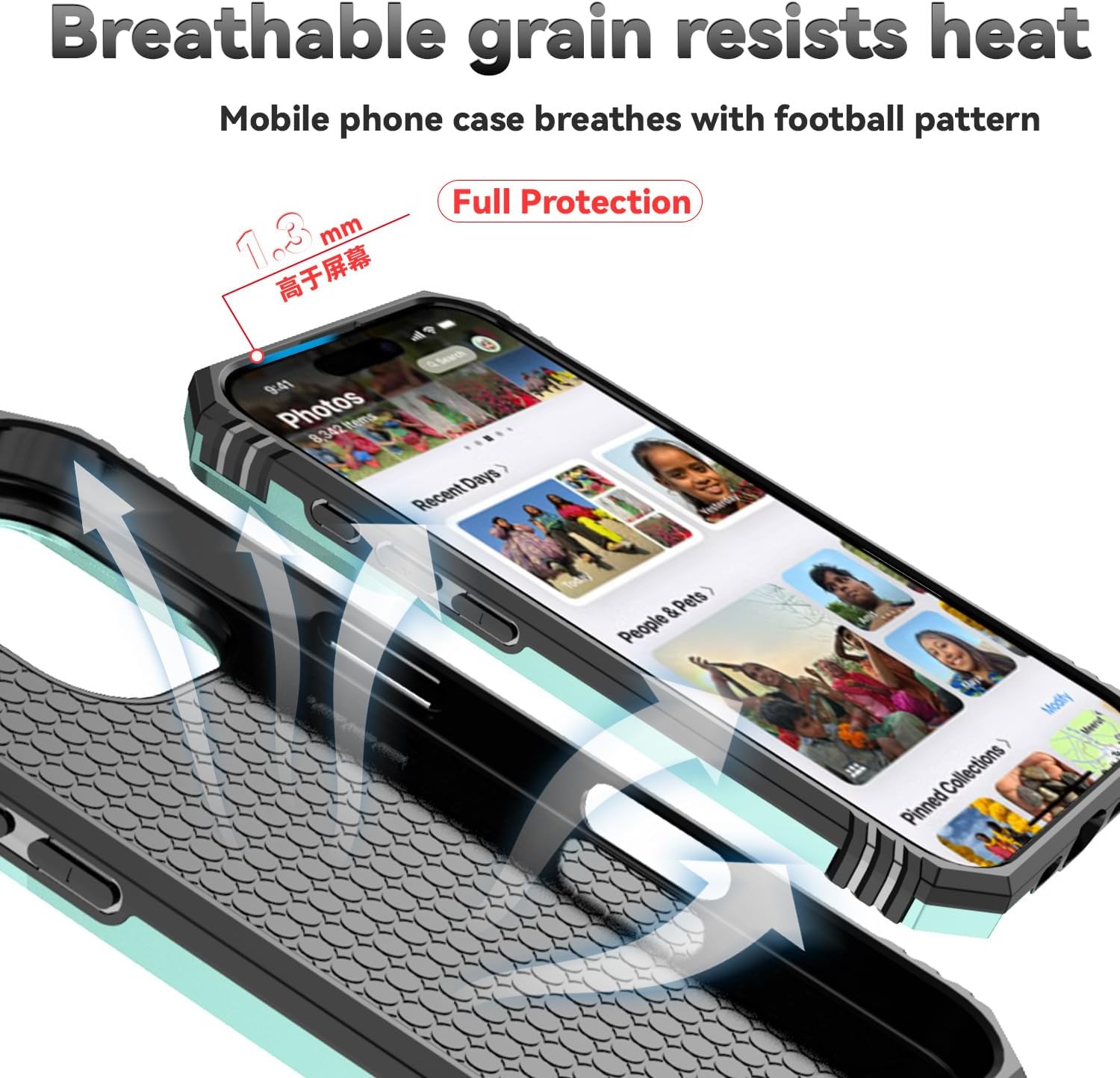 SunStory Phone Case for iPhone 16 Case with HD Screen Protector & Slide Camera Cover & Rotated Ring Kickstand, [Military-Grade] Phone Case for iPhone 16 6.1" (Green) - Image 8