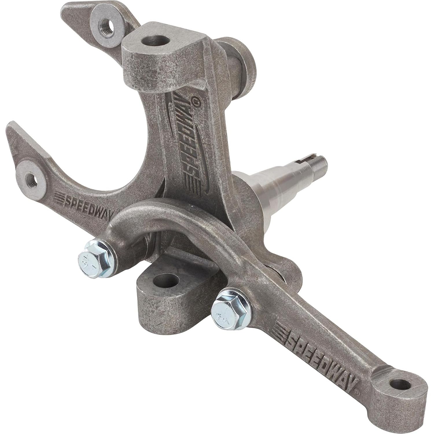 Speedway Motors 3-Piece 1979-Up GM Metric Spindle Kit, IMCA-Approved, Forged Heat-Treated Steel, OEM Geometry, G Body Direct Replacement, Right Side with Hardware