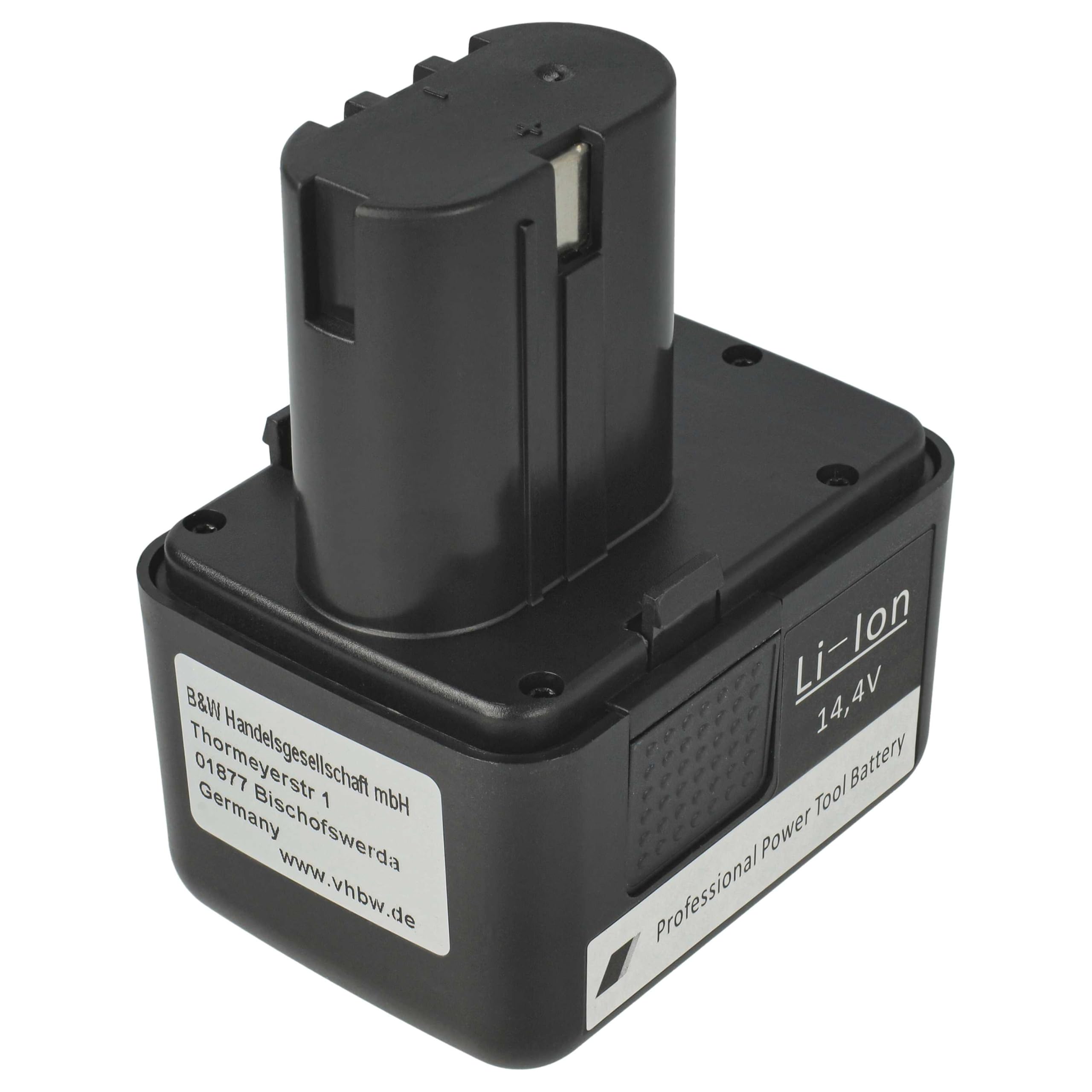 vhbw 2x batteria sostituisce Würth 070091526, 070091513 per utensile elettrico, utensile per montare rivetti ciechi (1500 mAh, Li-Ion, 14,4 V)