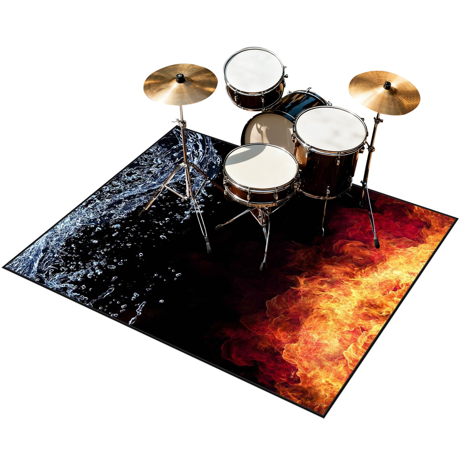 170 x 140 cm Dywan z baterią elektroniczną Dźwiękoszczelny Antypoślizgowy Dywan Pochłaniający Akustyczny Profesjonalna mata do instrumentów muzycznych do instrumentów muzycznych do gitary basowej