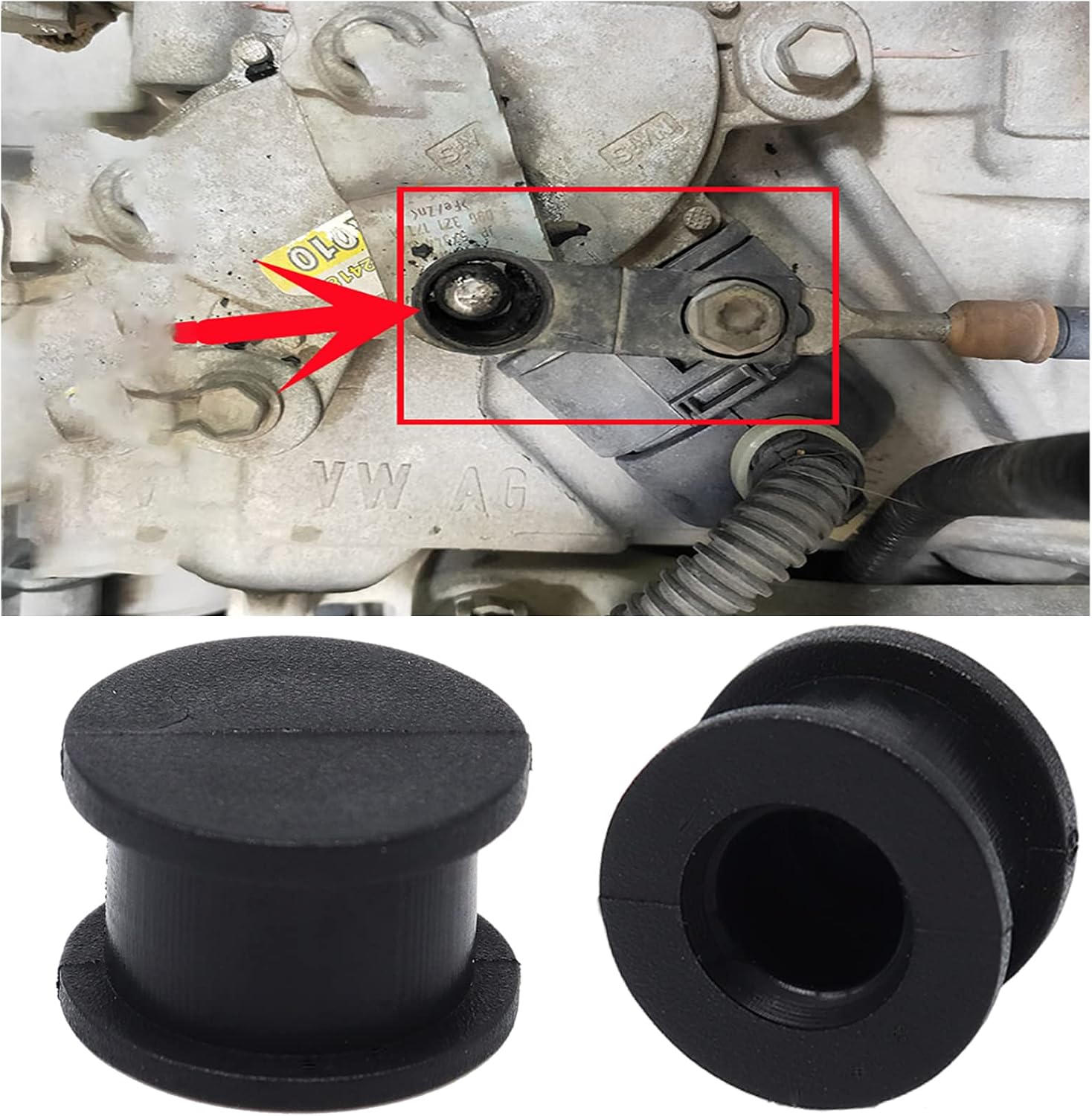 2PCS Automatic Transmission Shift Cable Bushing Repair Kit 09G321397A Compatible for VW Polo Classic Jetta Golf Passat for Audi A3 S3 TT TTS for Seat Altea Leon Toledo for Skoda