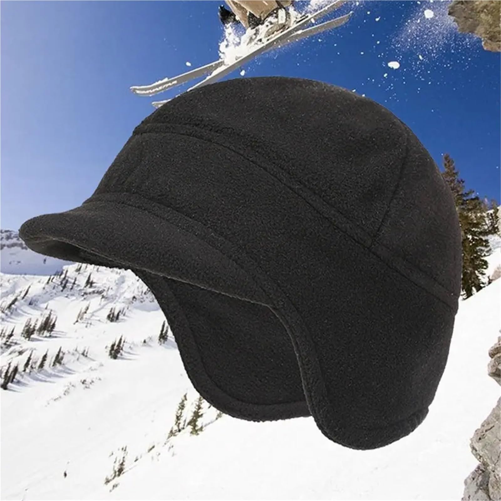 Cappello di peluche spesso e caldo Berretto da ciclismo Uomo Donna invernale Copri orecchio esterno antivento for protezione for le orecchie Berretti lavorati a maglia Per Il Ciclismo