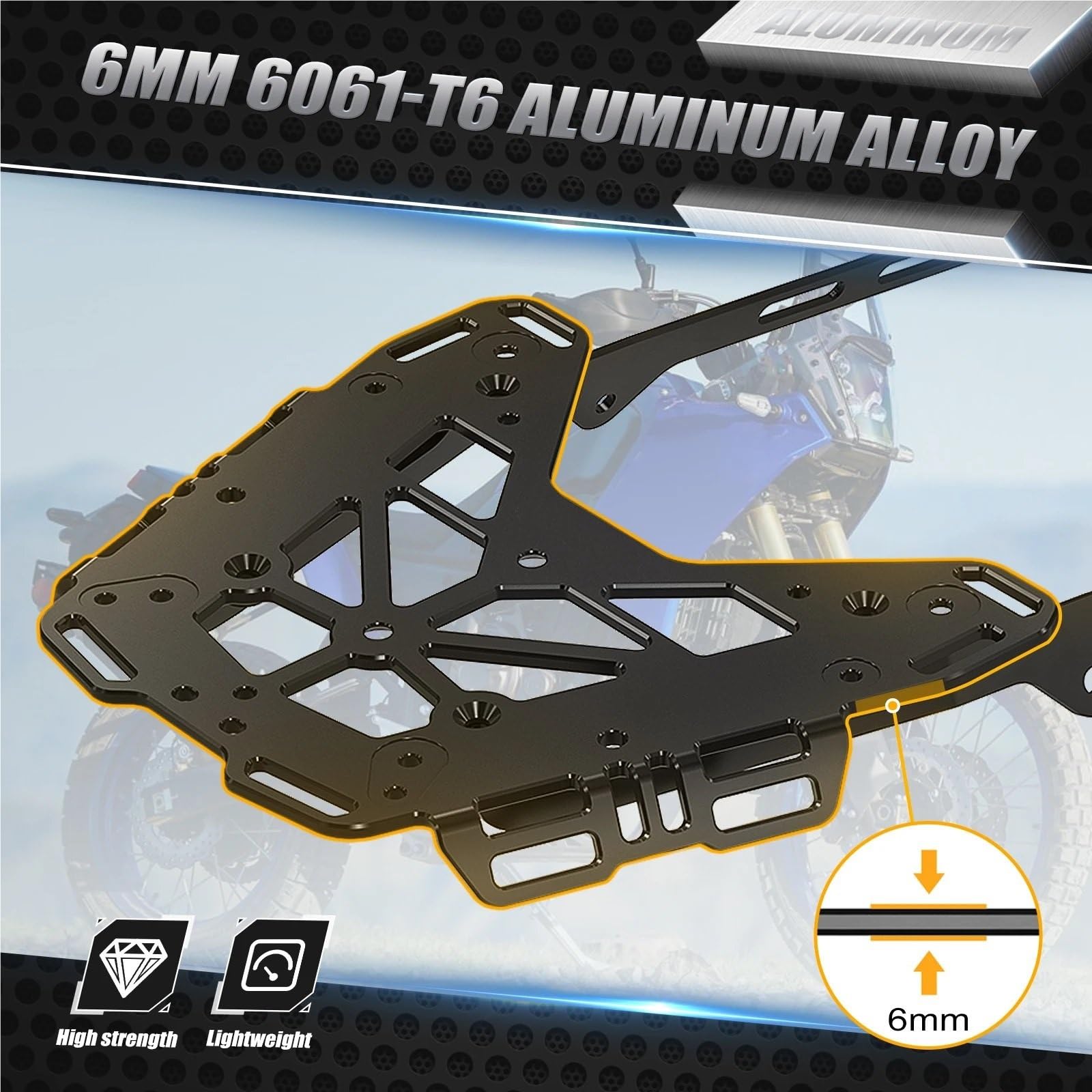 Do Tenere 700 XTZ 700 T700 2019-2024 Edycja Rajdowa 2020-2024 Tylny Bagaż Uchwyt Topcase motocyklowy Uchwyt Półki