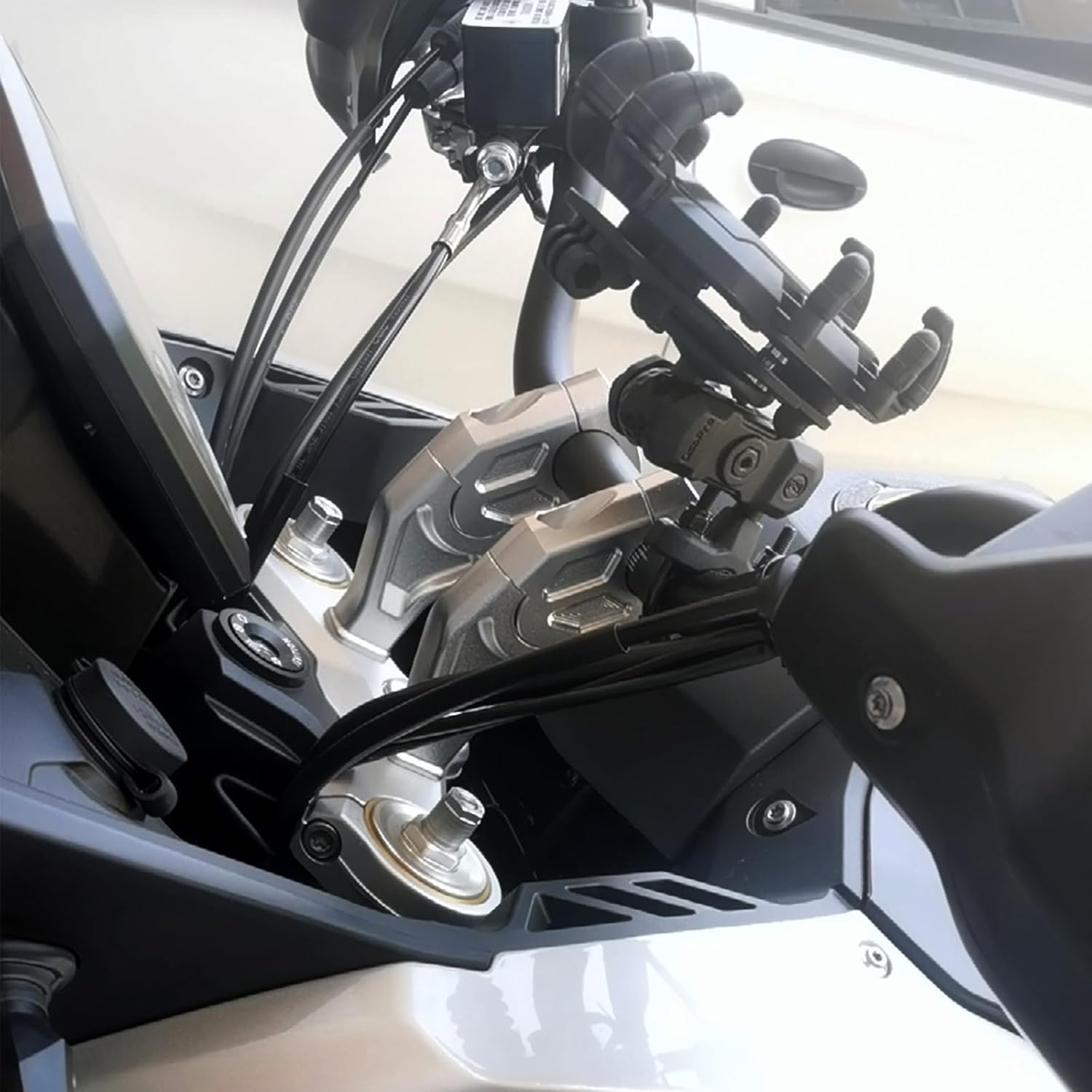 Motorcycle Handlebar Risers, Aluminum Alloy Motorcycle Risers, Compatible with Honda CL500 CL300 SCL500 SCL300 2023 Handle Up Spacer (black)