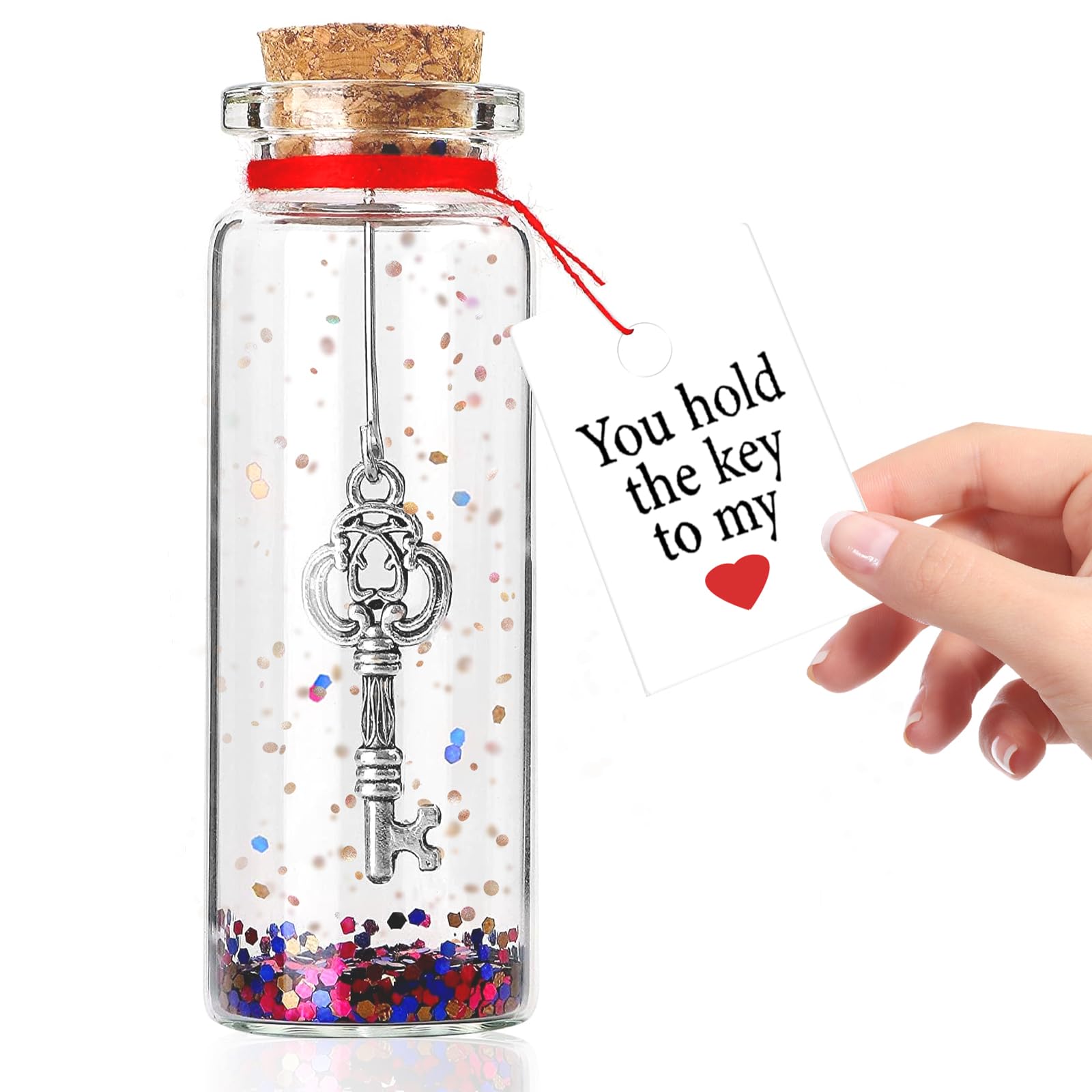 DAWRIS Anniversary present for Him Her Romantic Message in a Bottle I Love You Gift for Husband Wife Little Cute Gifts for Girlfriend Boyfriend Wife Husband Valentine's Day Wedding Gifts