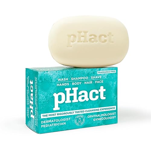 ANDREW LESSMAN pHact - Barra limpiadora rica en humedad, 4.25 onzas, sin perfume, paquete de 3. Ideal para pieles grasas, secas, mixtas y sensibles.
